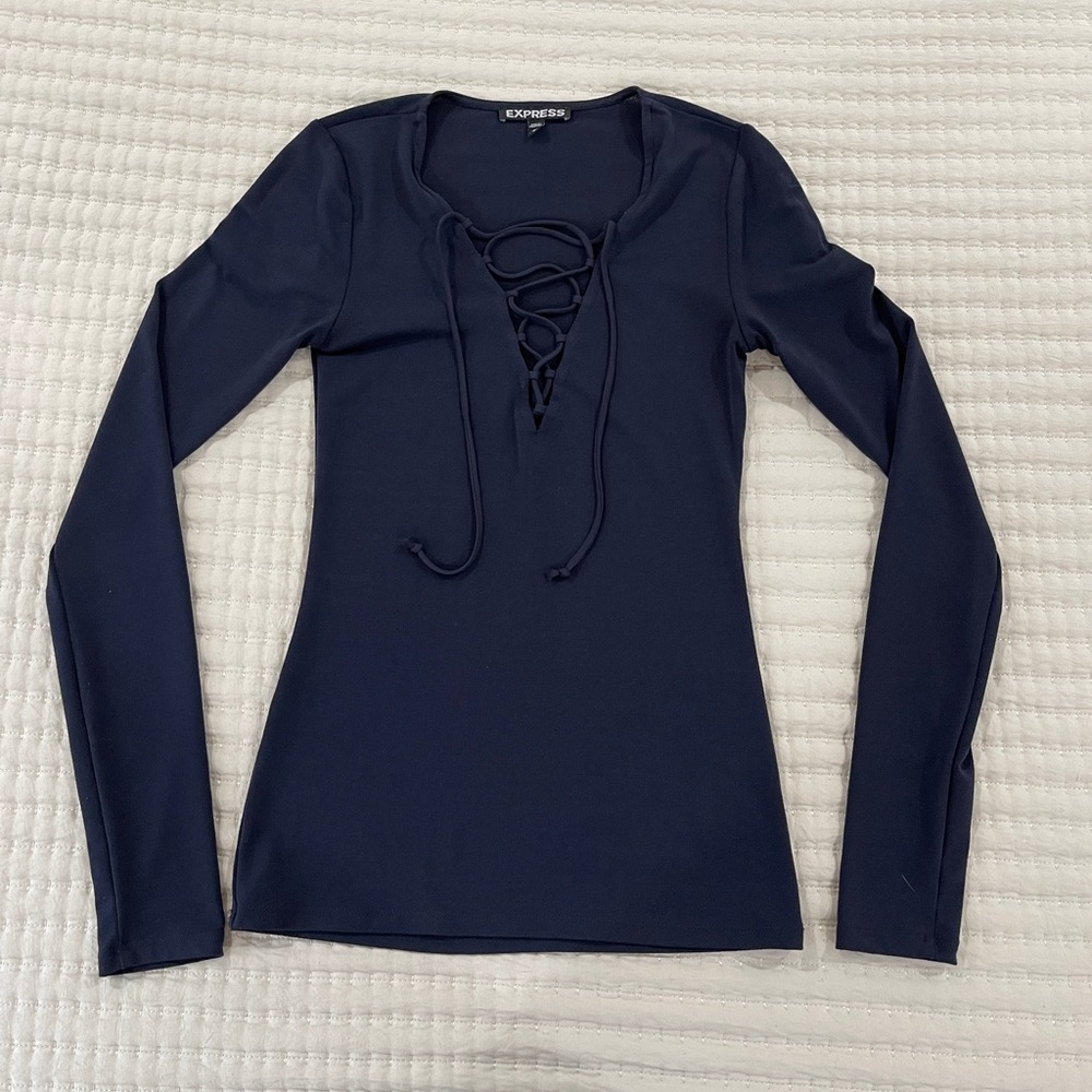 Express long sleeve shirt with detail